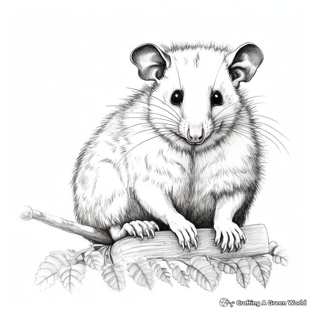 Possum coloring pages