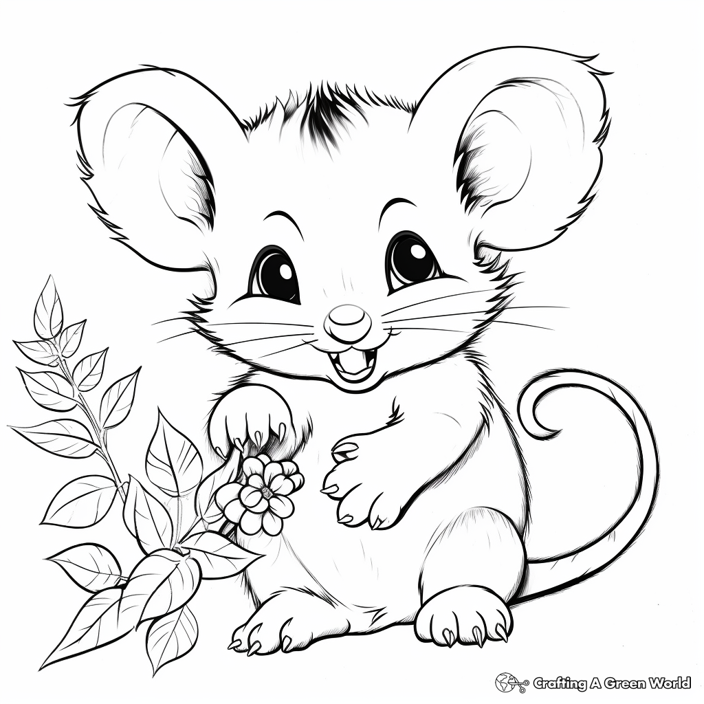 Possum coloring pages