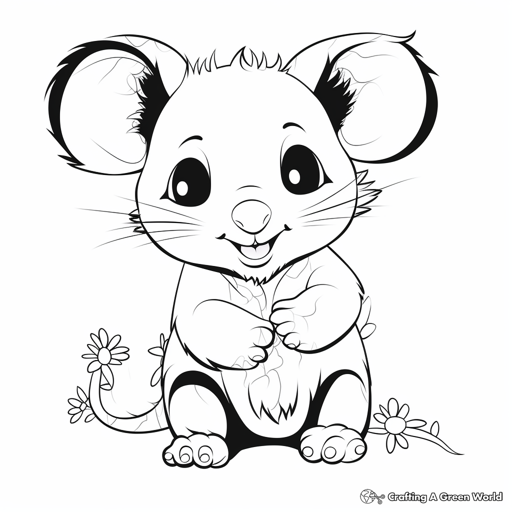 Possum coloring pages