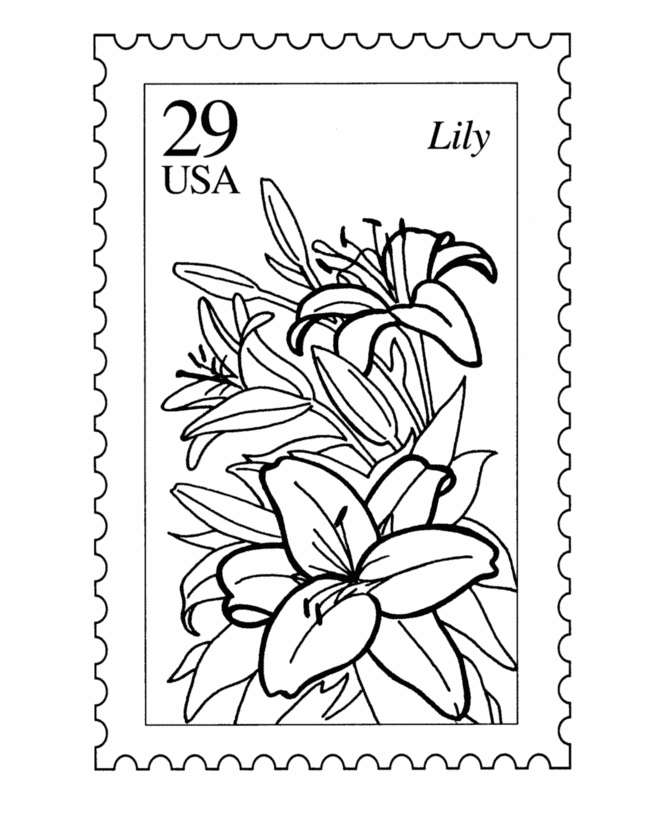 Bluebonkers lilly stamp postage stamp