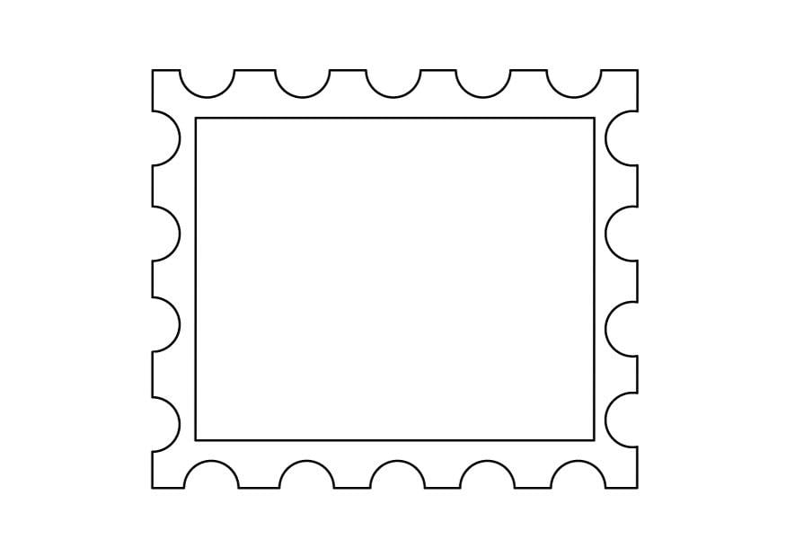 Coloring page postage stamp