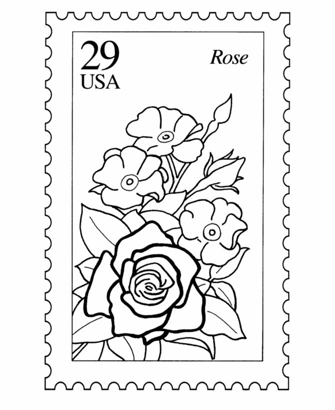 Nature postage stamp coloring pages stamp drawing postage stamp design coloring pages