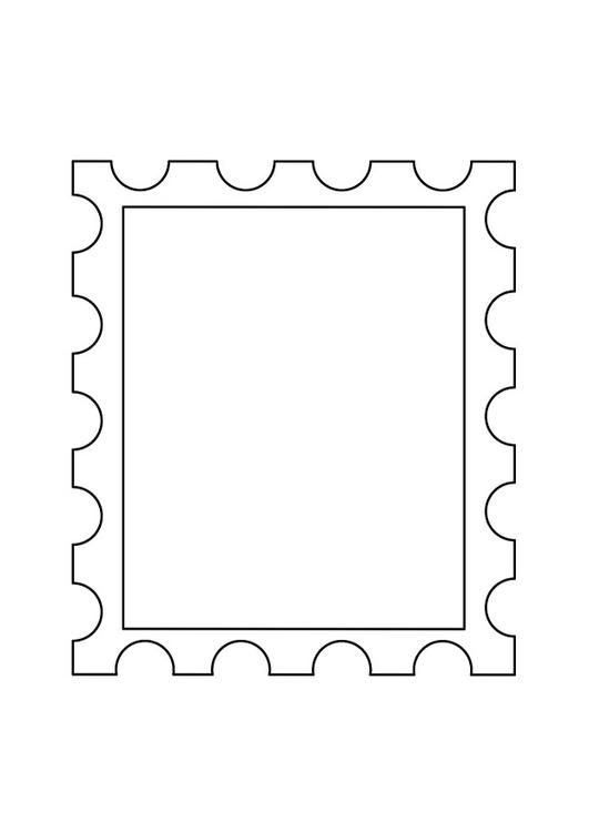 Coloring page postage stamp