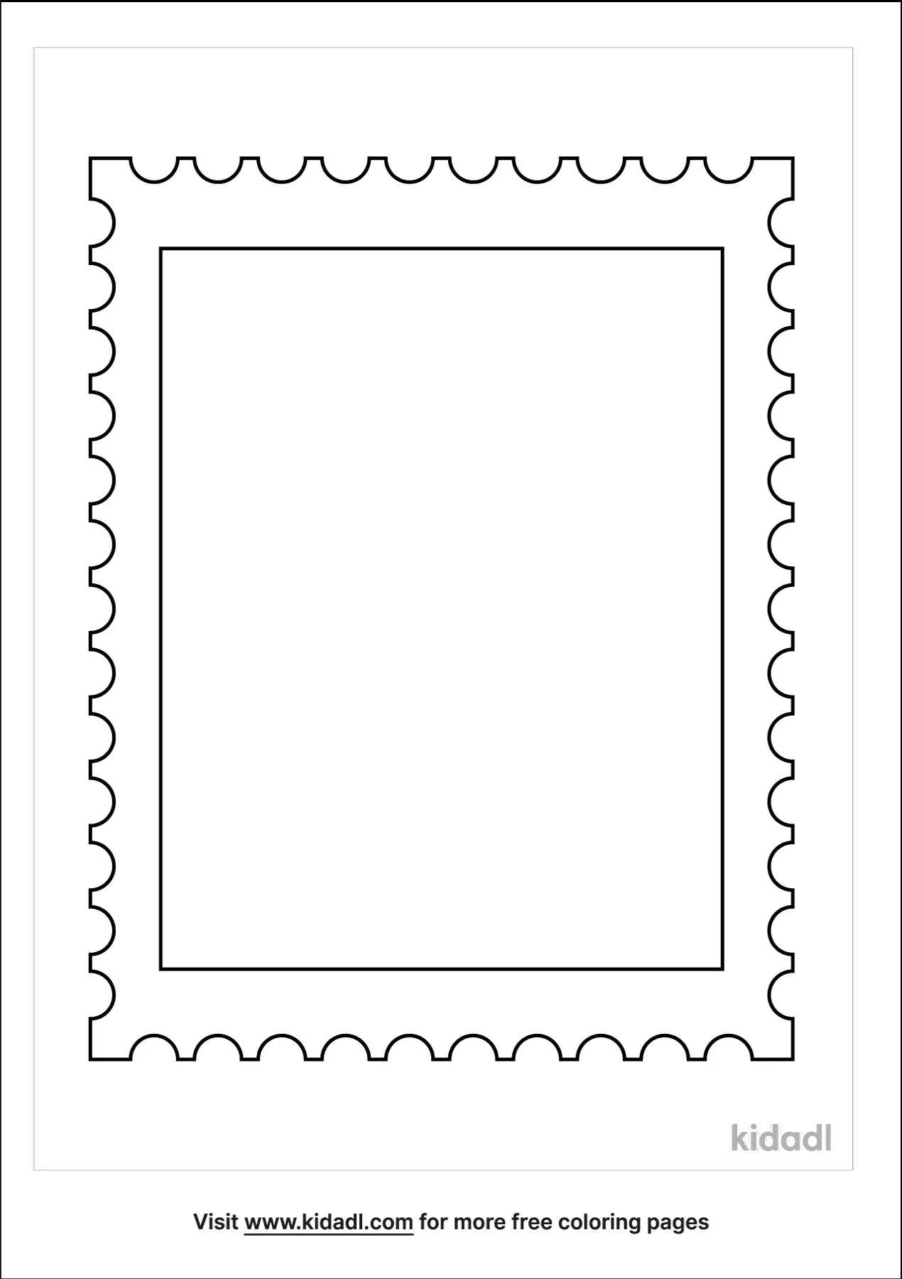 Free blank postage stamp coloring page coloring page printables