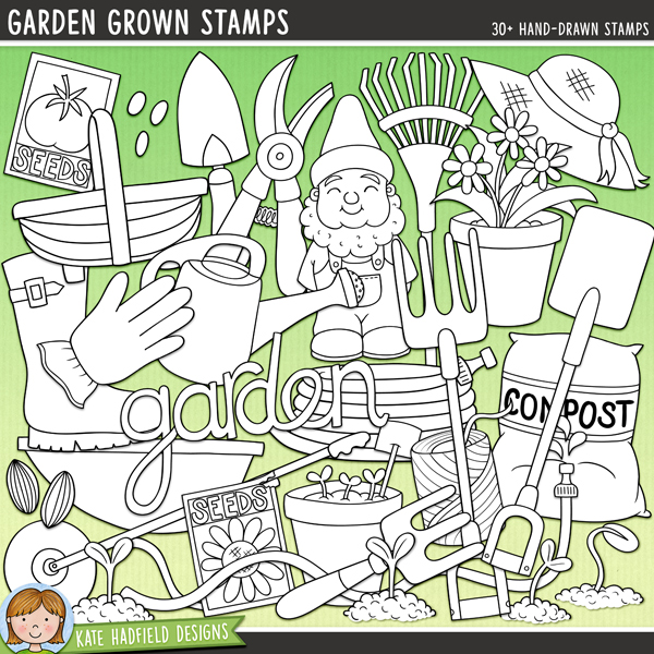 Garden grown gitial stamps