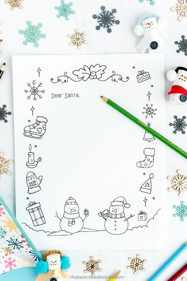 Letter to santa template free printables