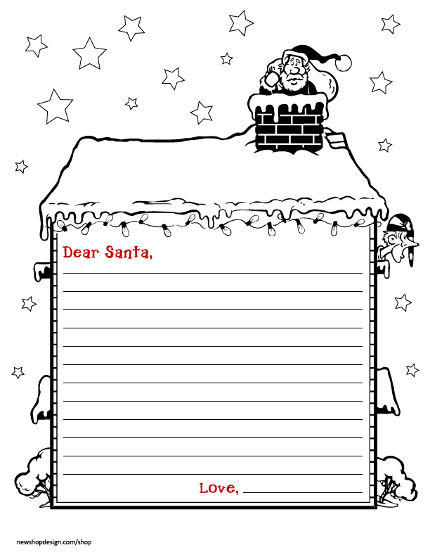 Free santa letter envelope printable