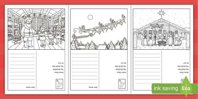 Postcards to santa teacher made