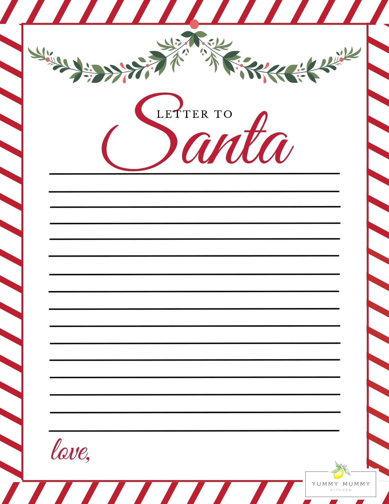 Letter to santa template