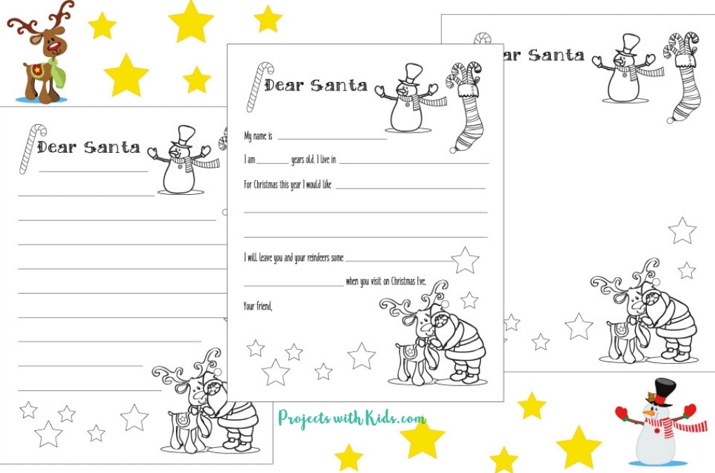 Free santa letter printable template