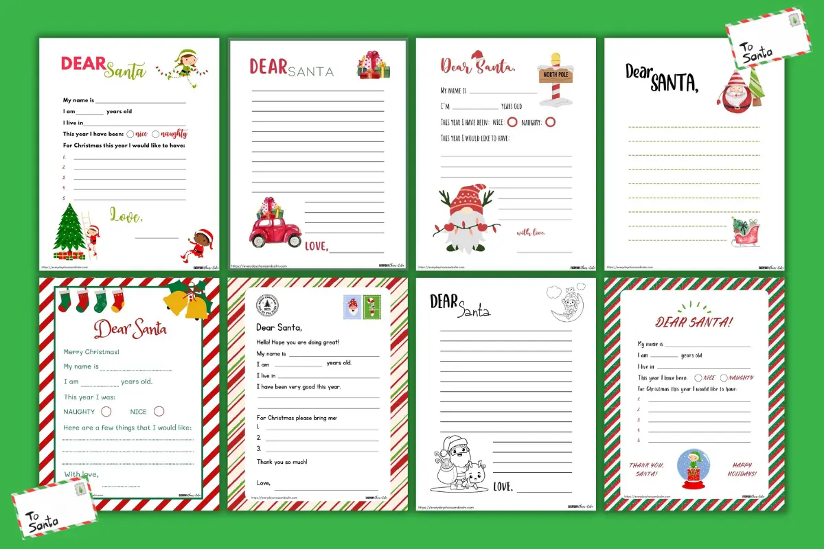 Free printable santa letter templates