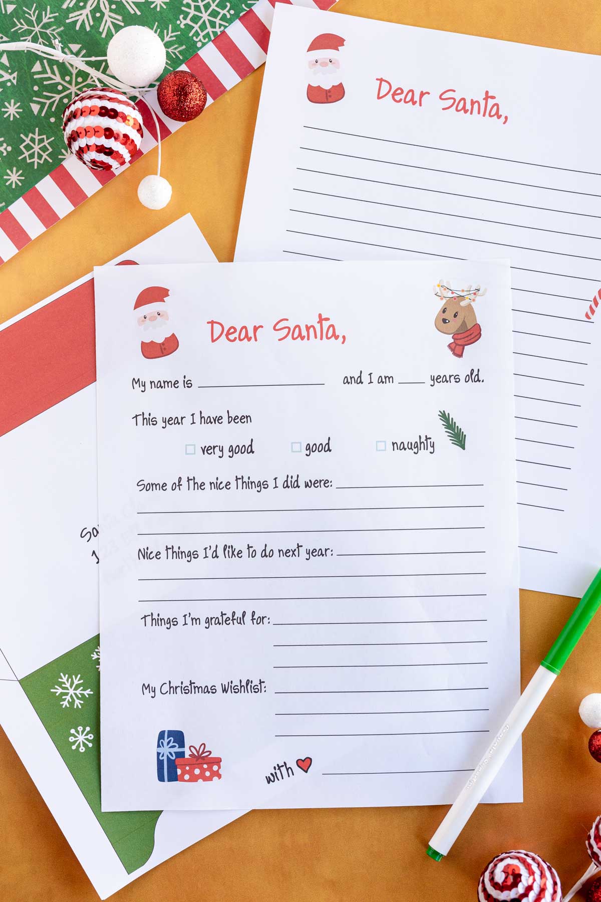 Free printable letter to santa templates for kids