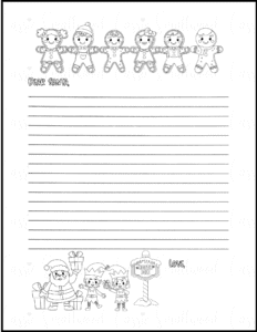 Coloring letter to santa templates