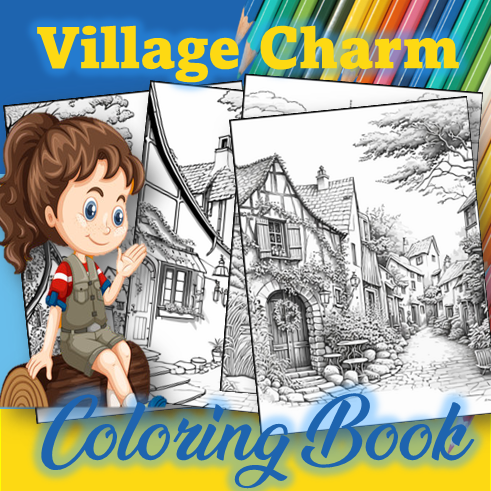 Discover the magic of the village a charming coloring book made by teachers