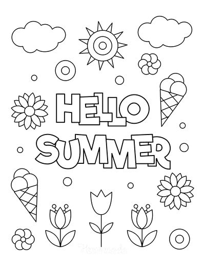 Free summer coloring pages for kids adults summer coloring pages coloring pages for kids summer coloring sheets