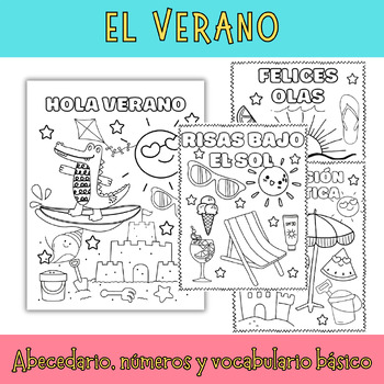 El verano coloring pages tpt