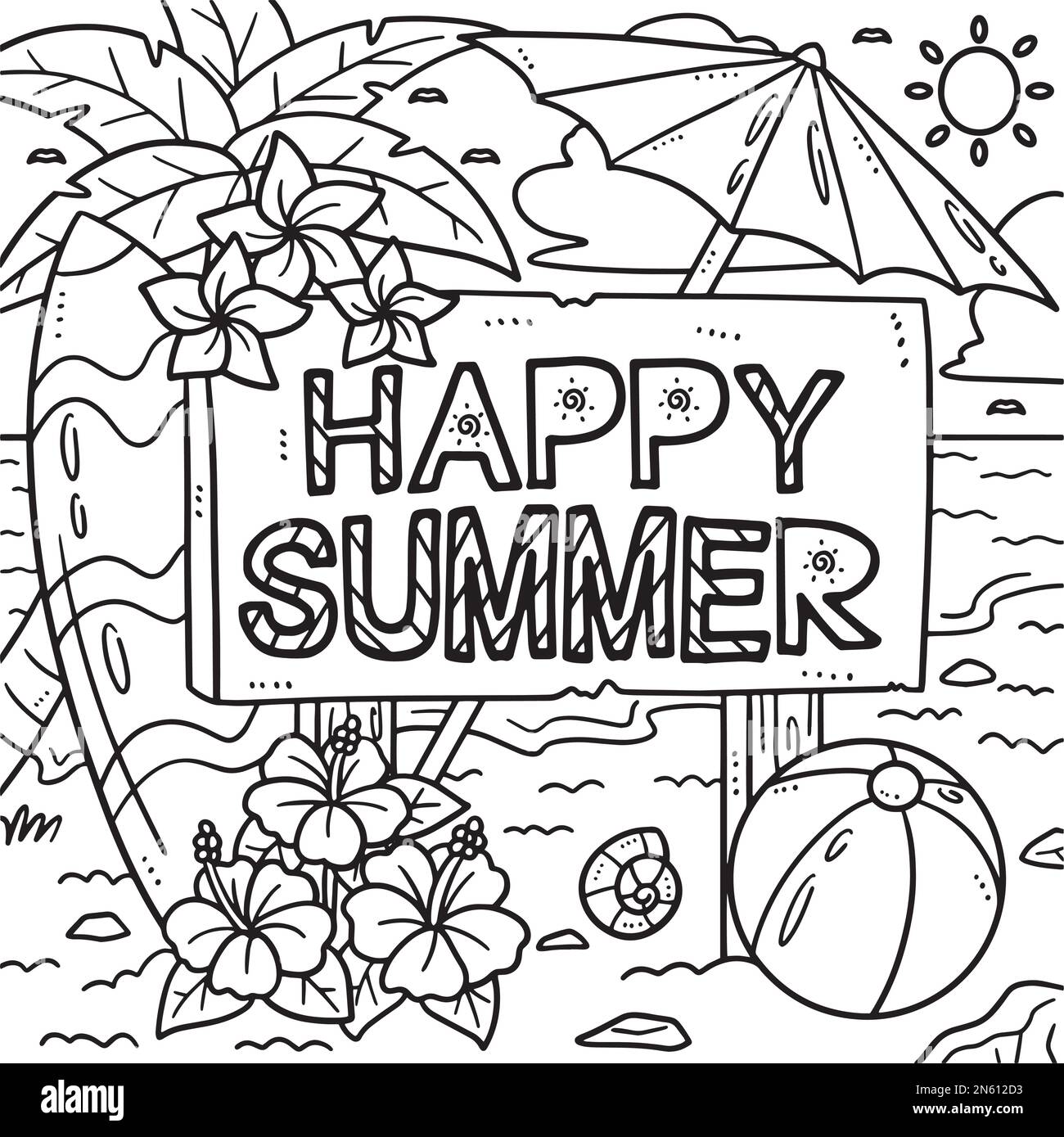 Summer season happy black and white stock photos images