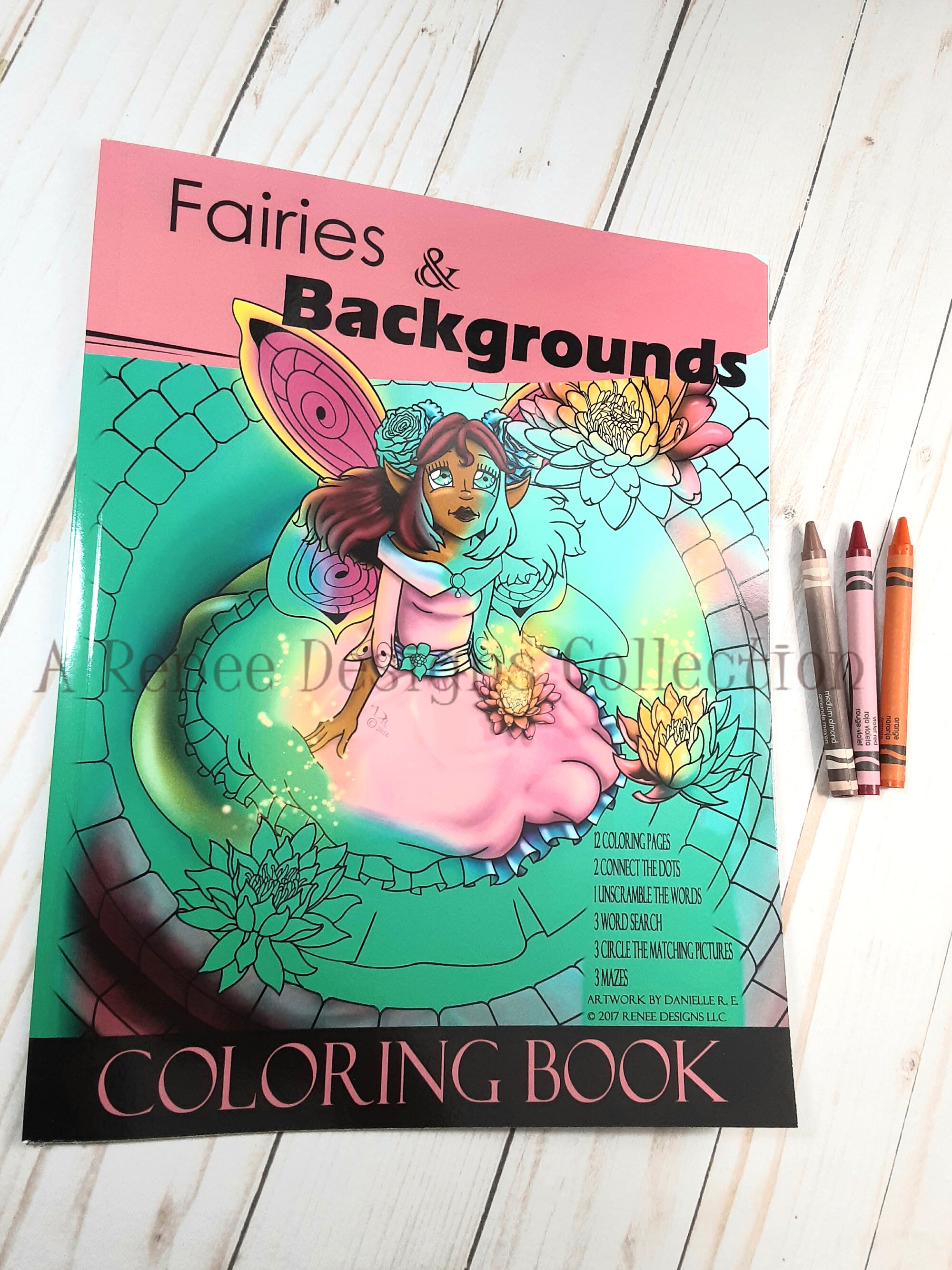 African american fairy coloring books kids coloring book glossy cover paperback for ages