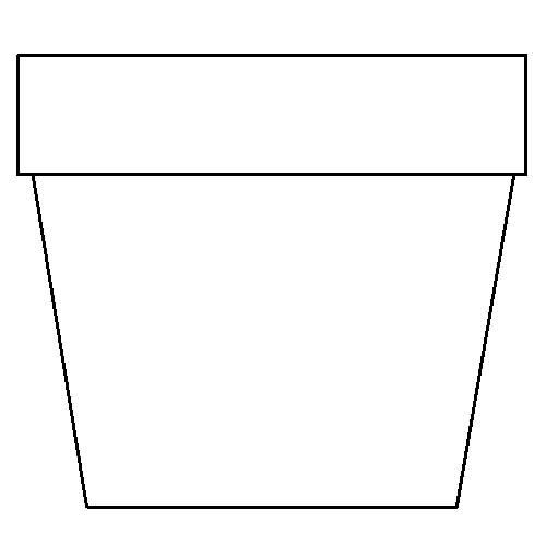 Flower pot coloring page