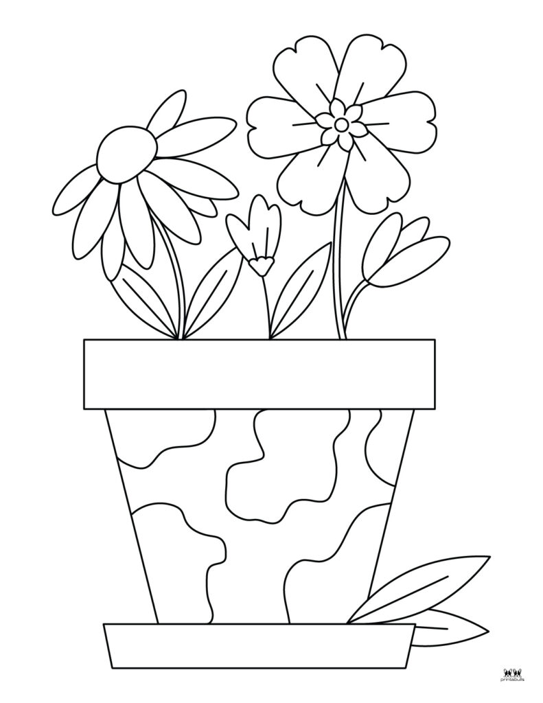 Flower coloring pages