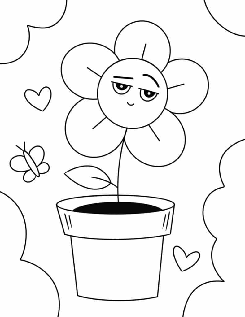 Coloring pages for flowers â the hollydog blog