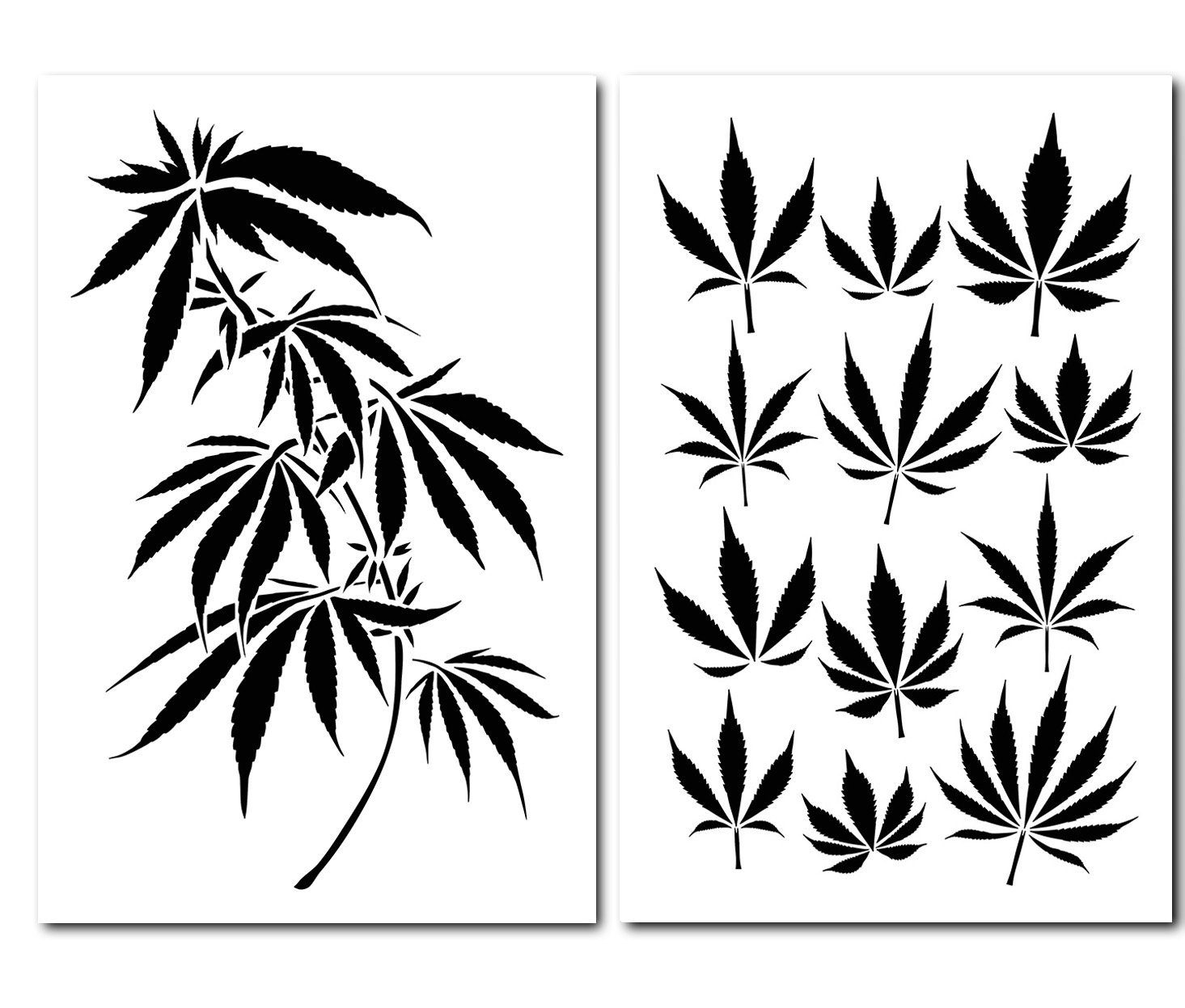 Pk painting stencils camouflage airbrush craft cannabis marijuana pot leaf camo arts crafts sewing