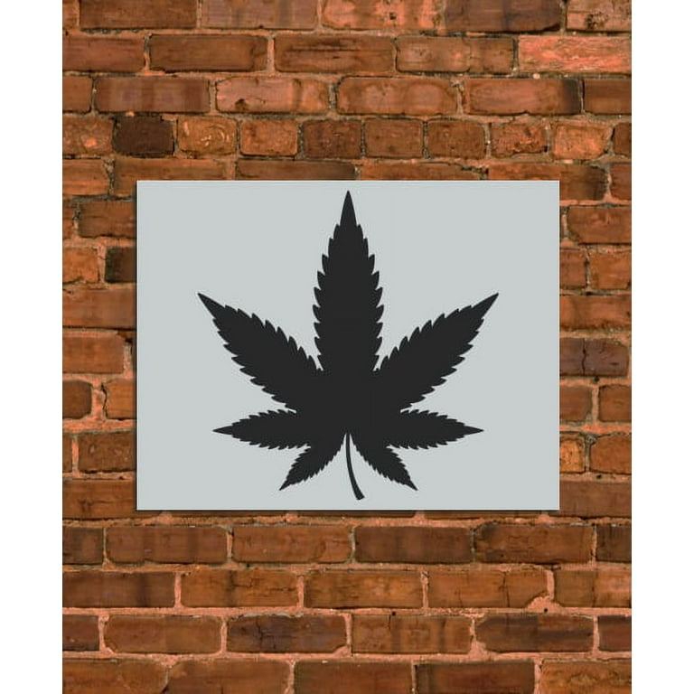 Cannabis leaf stencil