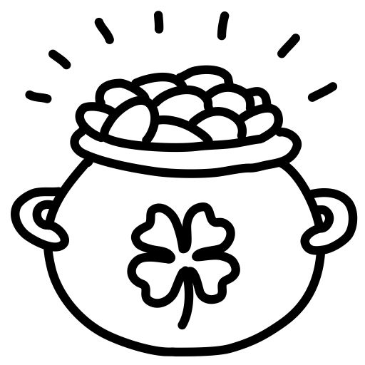 Pot of gold coloring pages