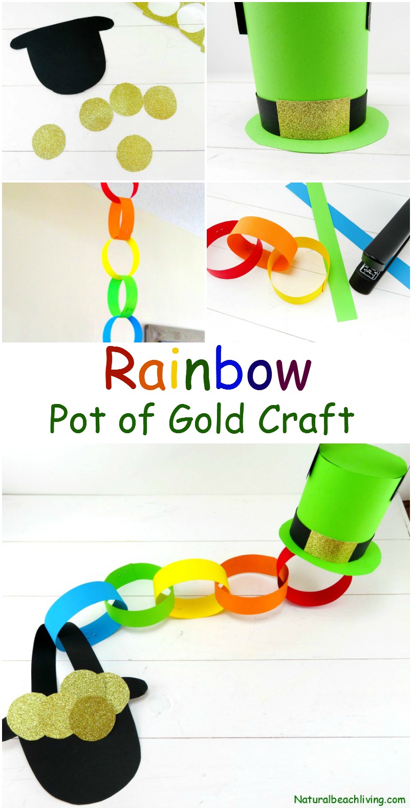 Rainbow pot of gold craft idea for st patricks day