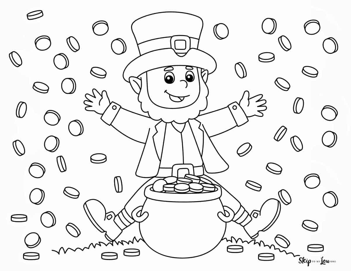 Leprechaun coloring pages skip to my lou