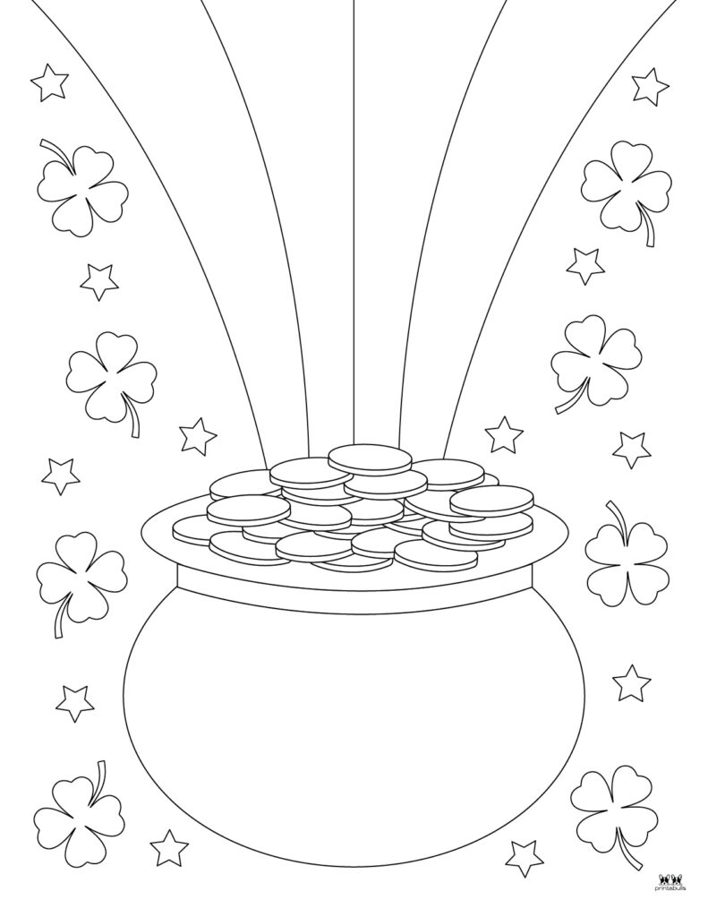 Pot of gold templates coloring pages