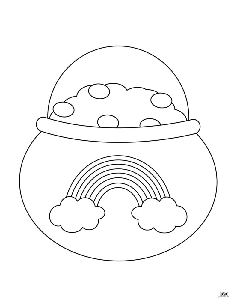 Pot of gold templates coloring pages