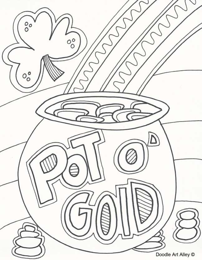 Free printable st patricks day coloring pages