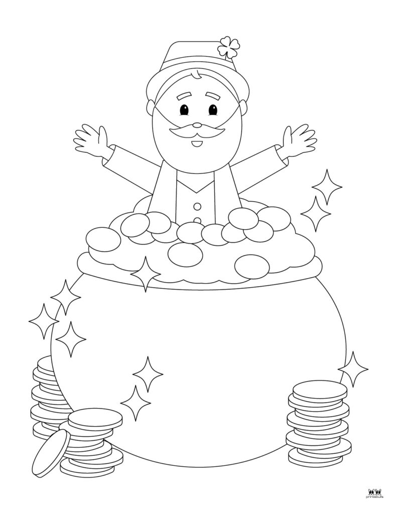 Pot of gold templates coloring pages