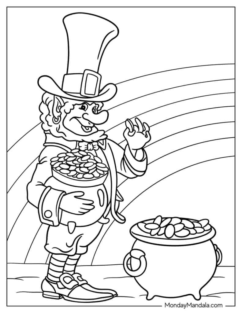 St patricks day coloring pages free pdf printables