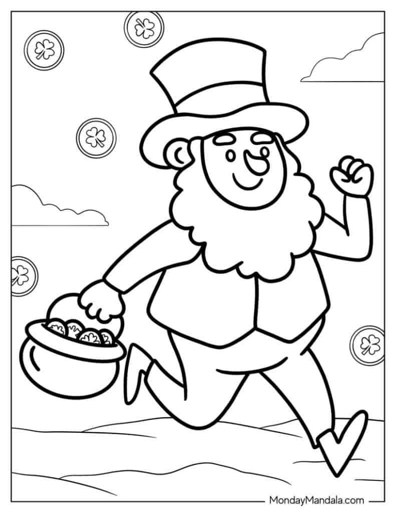 St patricks day coloring pages free pdf printables