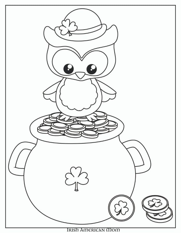 Free printable saint patricks day coloring pages