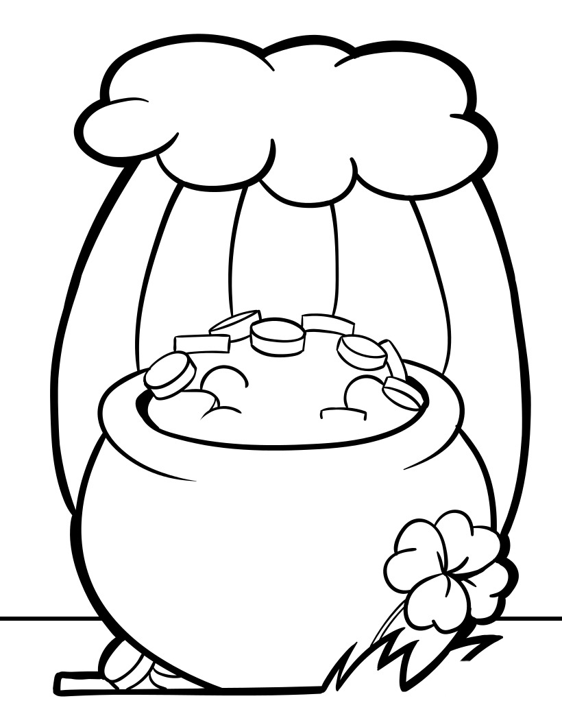 Pot of gold coloring pages