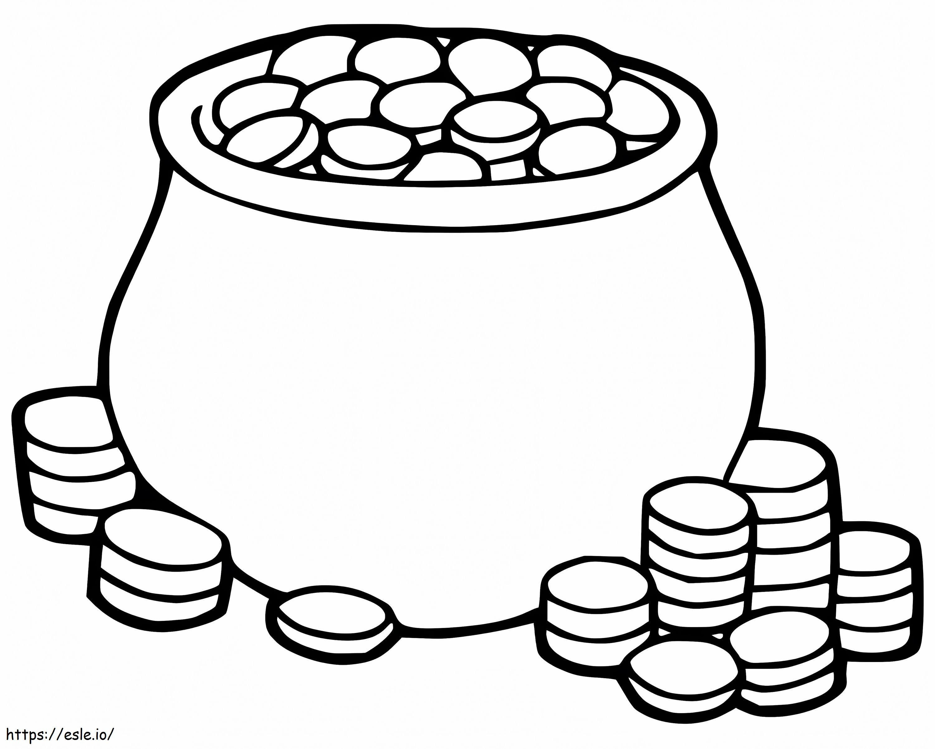 Pot of gold coloring page