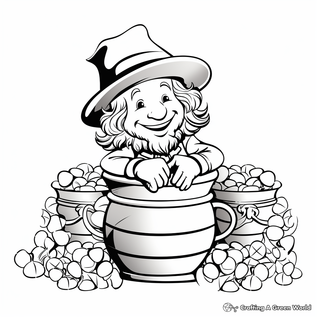 Pot of gold coloring pages