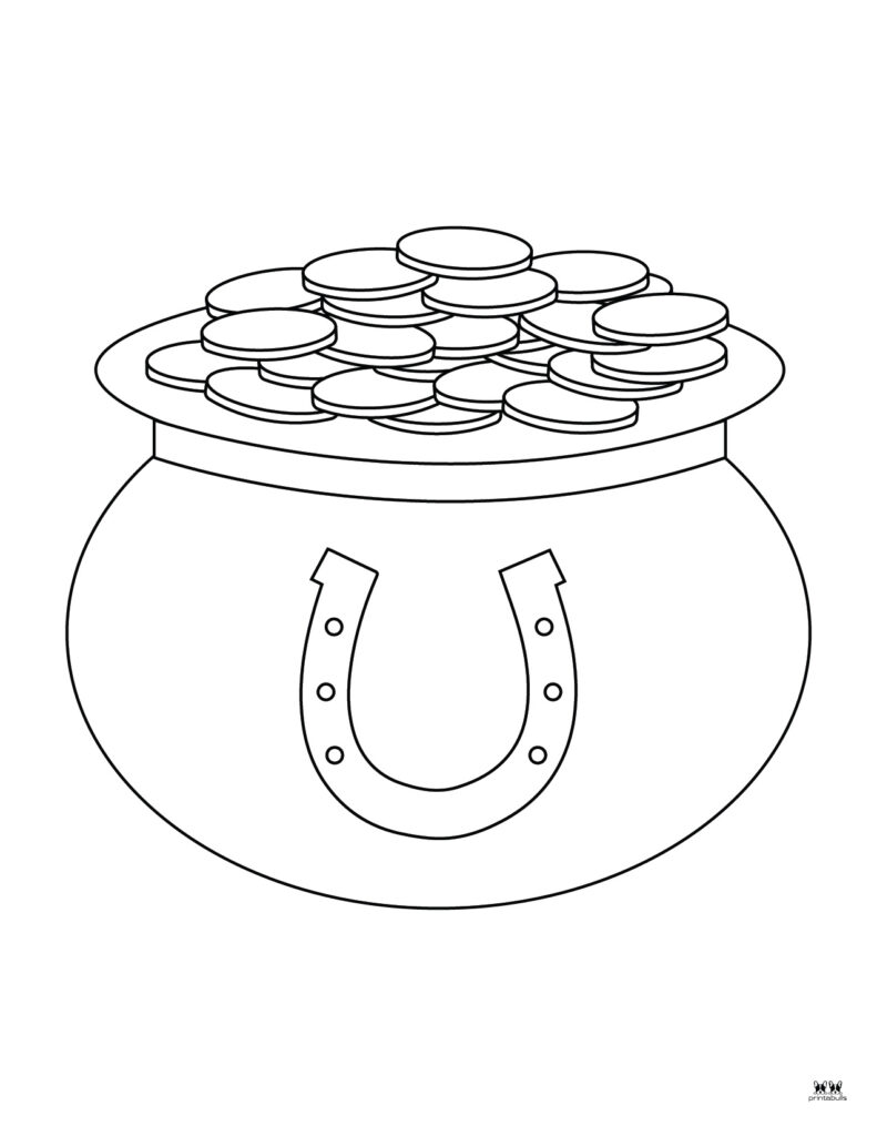 Pot of gold templates coloring pages