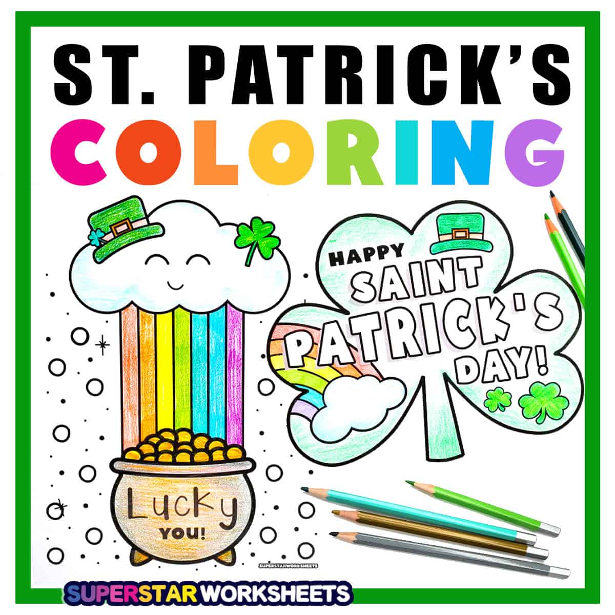 St patricks day coloring pages