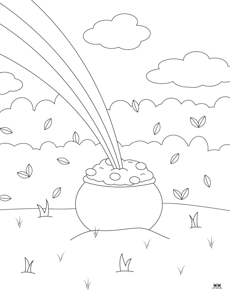 Pot of gold templates coloring pages