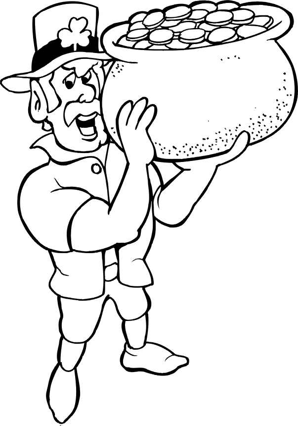 Pot of gold coloring pages