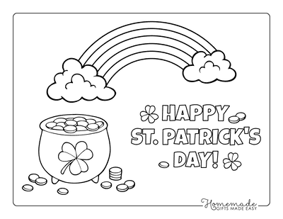 Free st patricks day coloring pages for kids adults