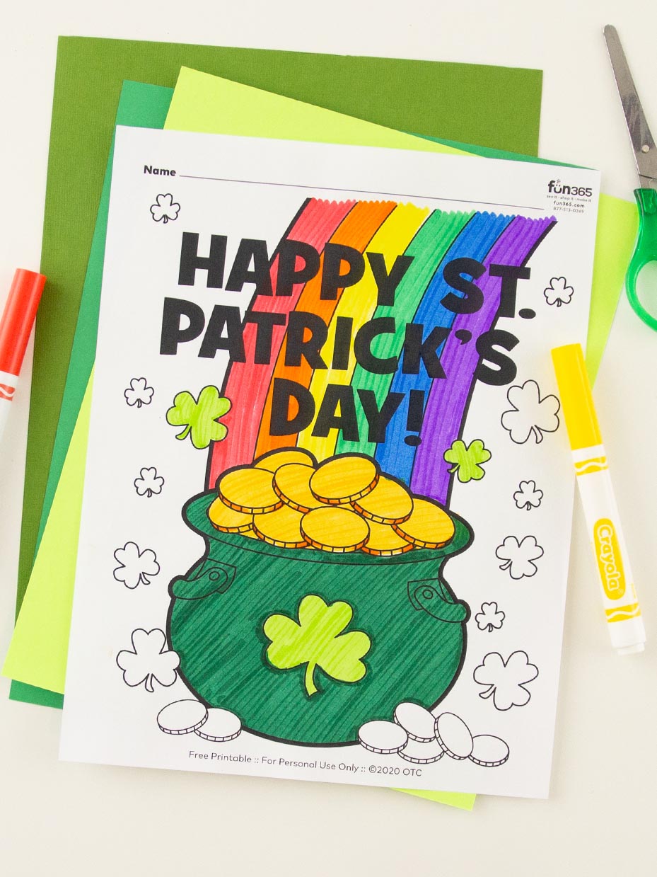 Free st patricks day coloring pages