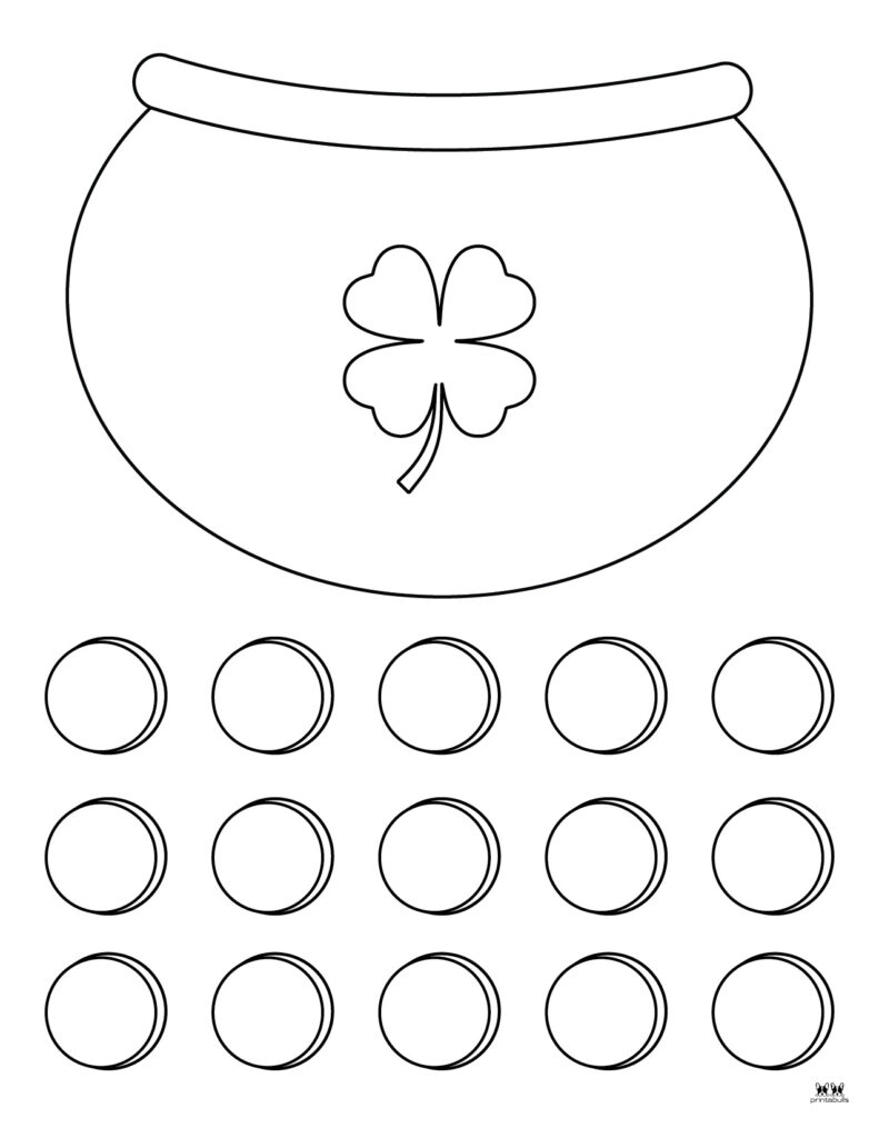 Pot of gold templates coloring pages