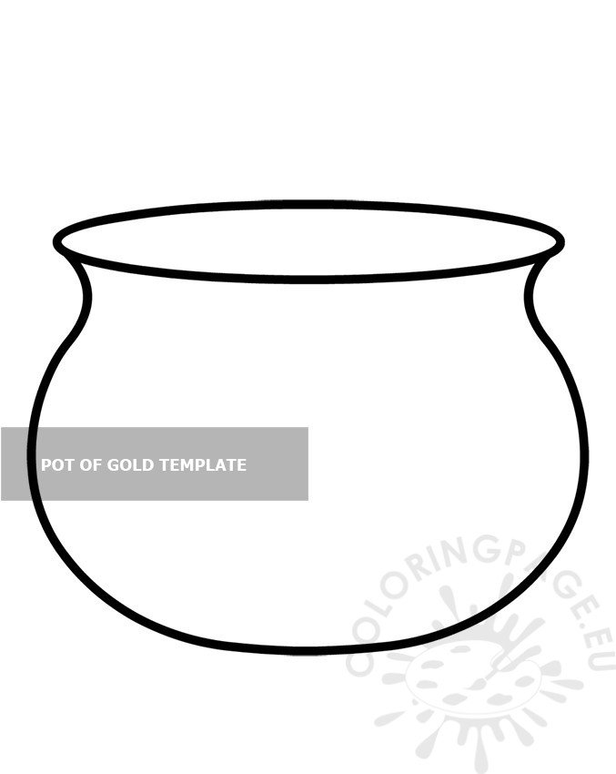 Pot of gold template coloring page