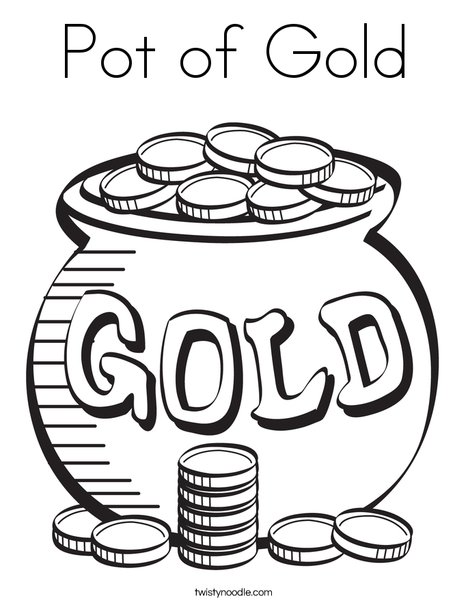 Pot of gold coloring page