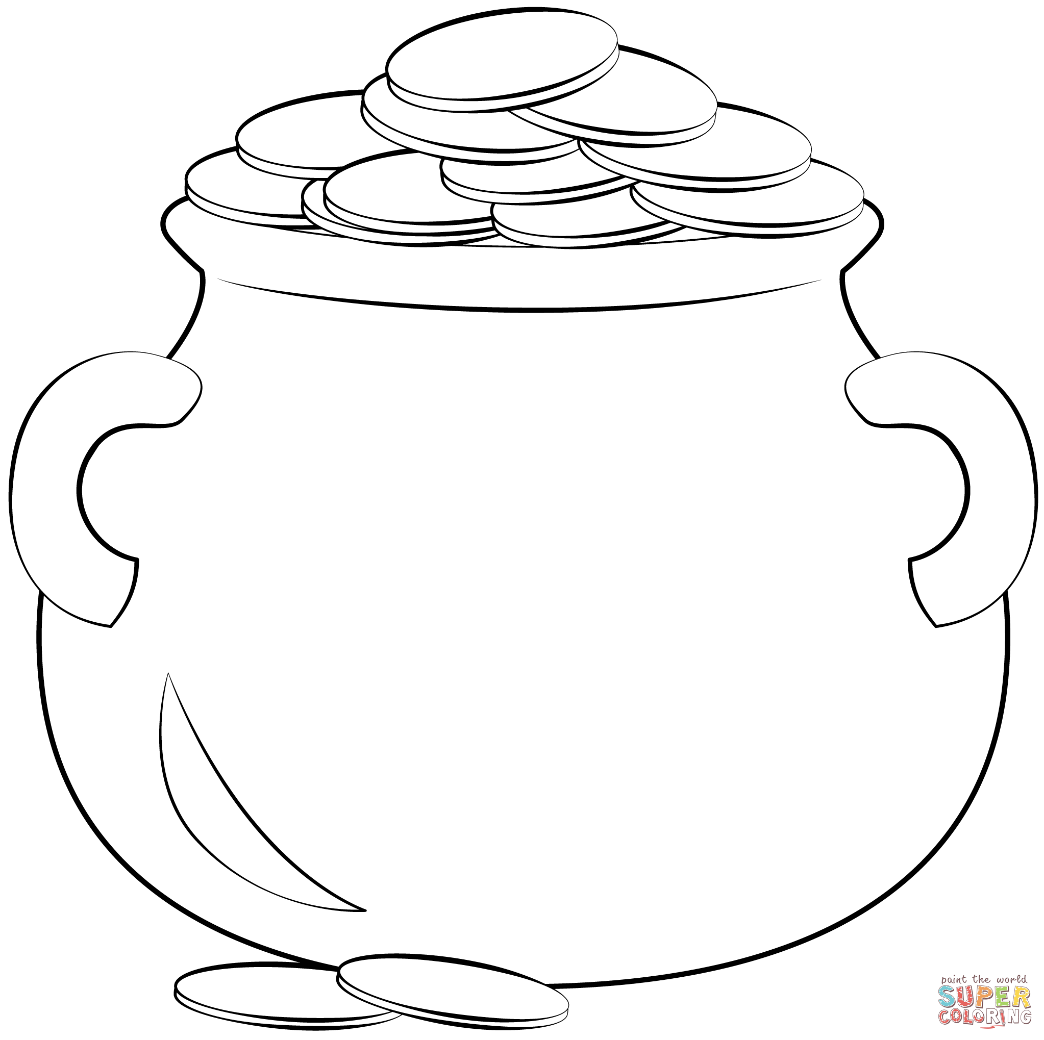 Pot of gold coloring page free printable coloring pages